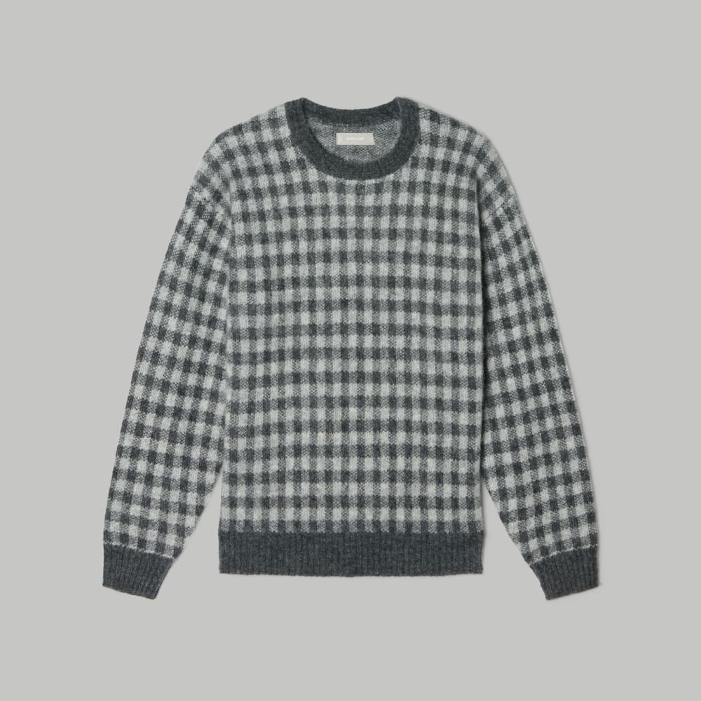 The Alpaca Crew | Light Heather Grey / Dark Charcoal Buffalo Check - Image 2