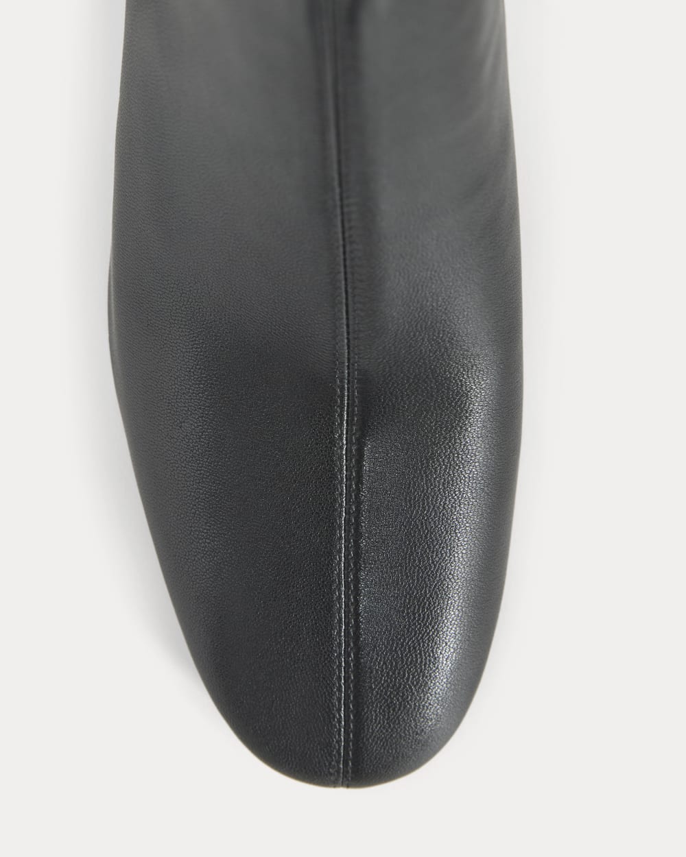 Leather Curved-Heel Boot | Black - Image 6