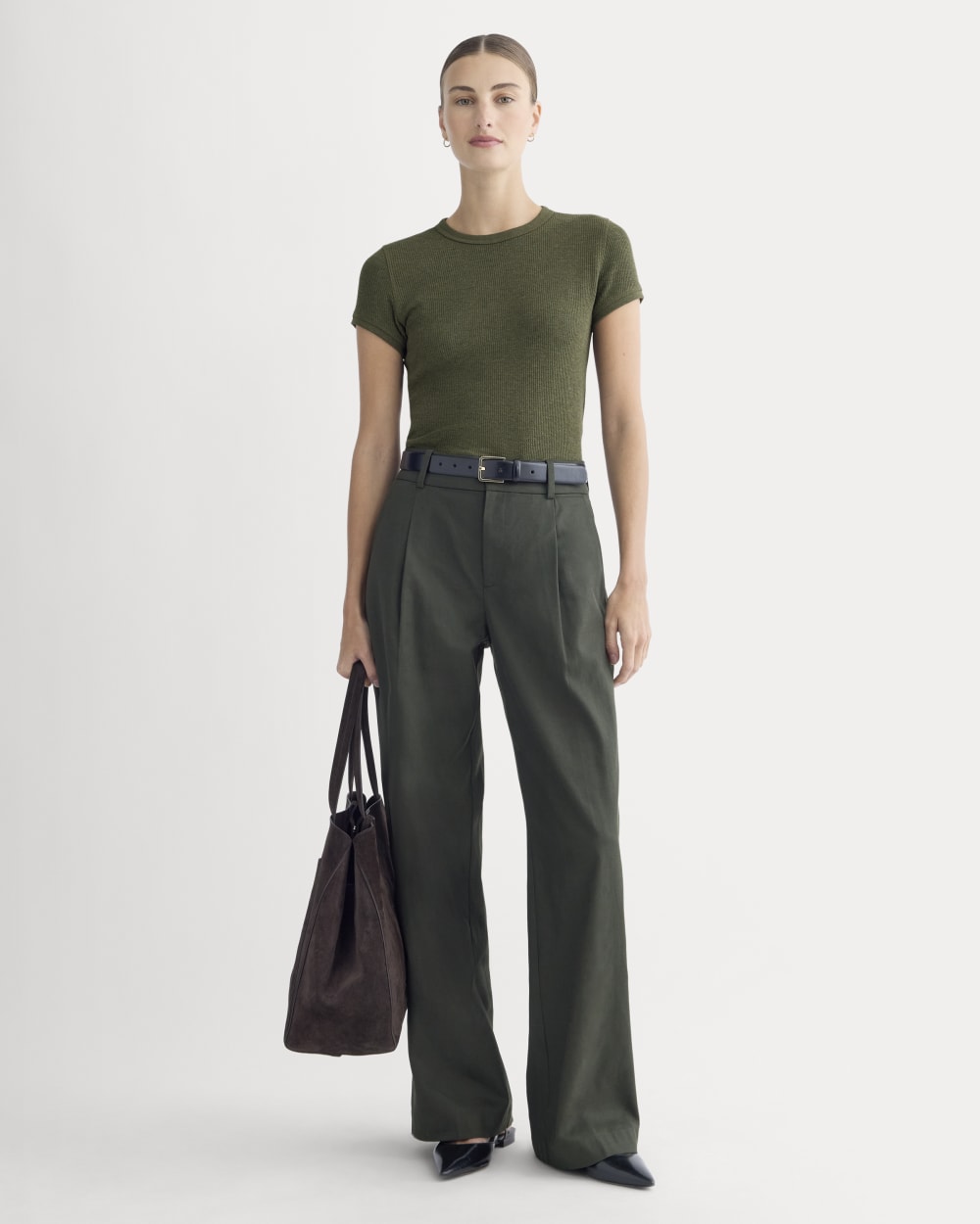 Shrunken Tee in Cozy Waffle | Heather Beech - Image 3