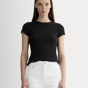 The Cozy Rib Tee | Black