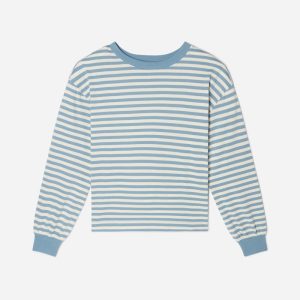 The Organic Cotton Long-Sleeve Tee | Spring Lake / Canvas