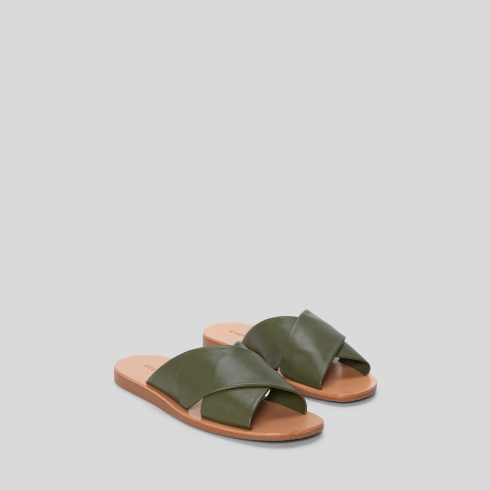 The Day Crossover Sandal | Olive