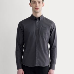 The Slim Oxford Shirt | Slate Grey | Standard