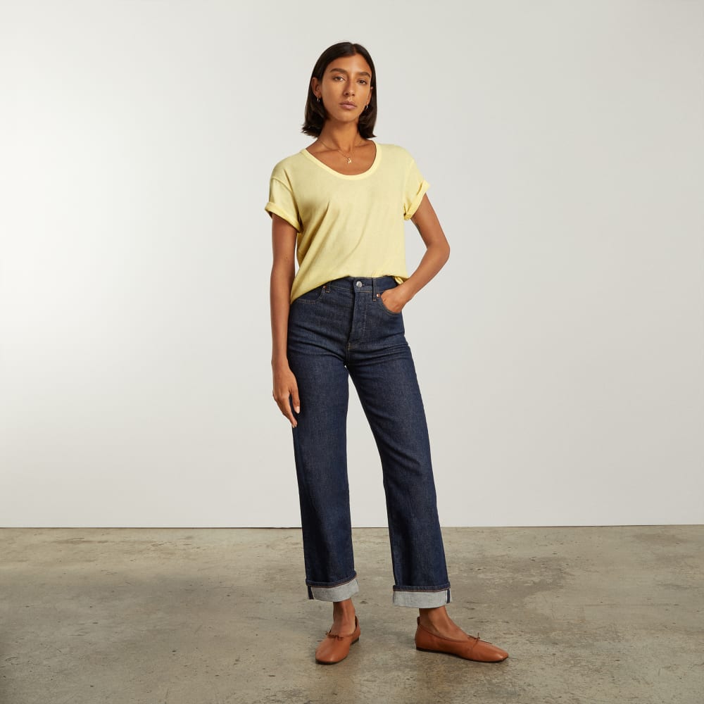 The Air Scoop-Neck Tee | Pastel Yellow - Image 3