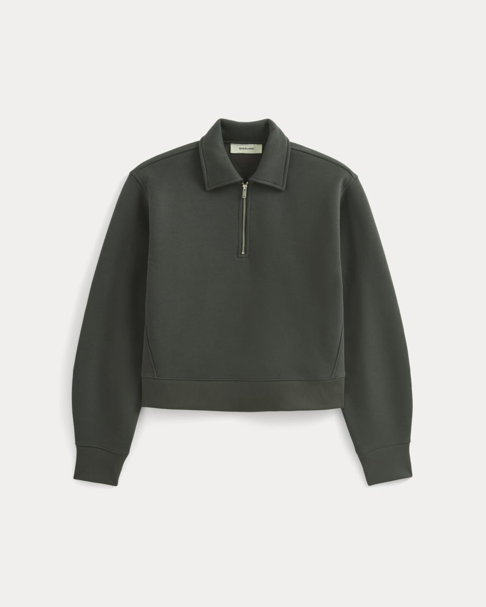 Luxe Fleece Zip Polo | Washed Black - Image 2