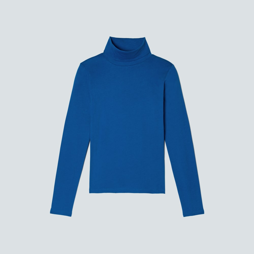 The Organic Cotton Turtleneck | Lapis Blue - Image 2
