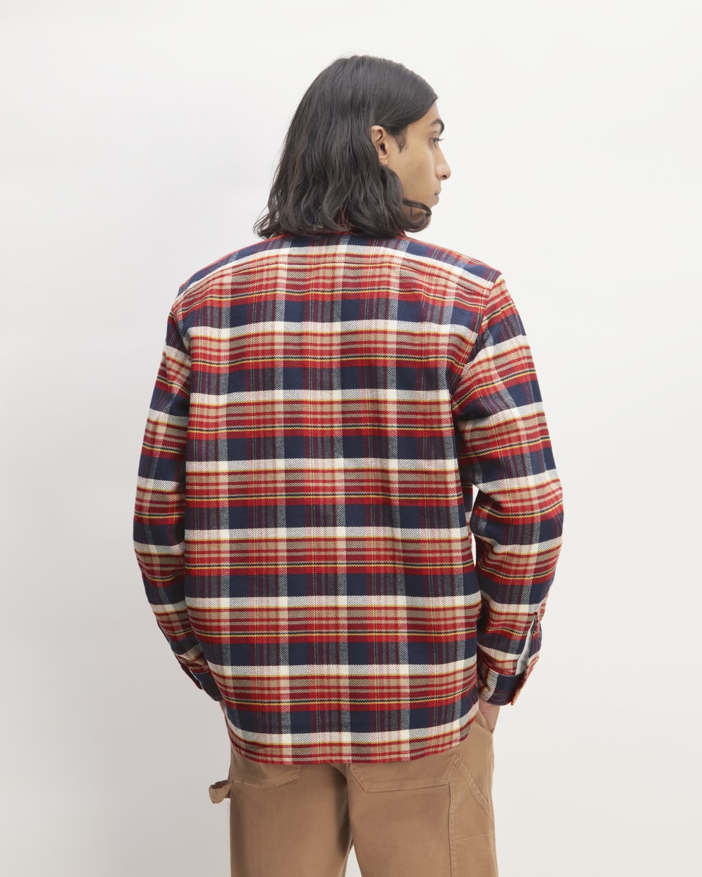 The Heavyweight Overshirt | Uniform | True Navy / Haute Red / Honey - Image 6