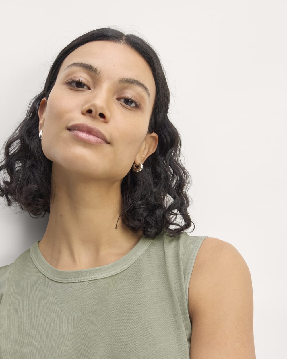 The Boyfriend Tank in Essential Cotton | Seagrass - Image 3