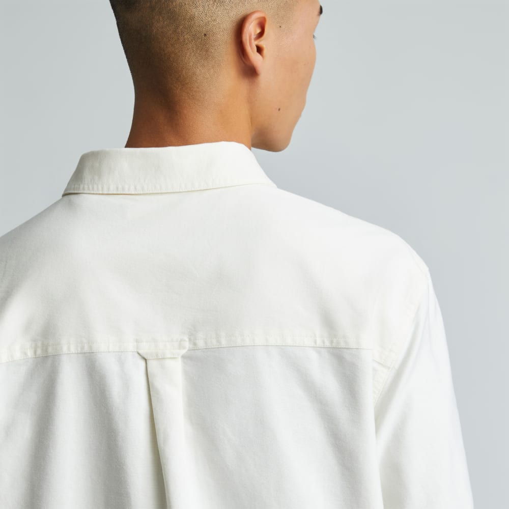 The Organic Oxford Relaxed Utility Shirt | Bone - Image 5