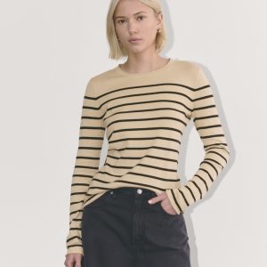 The Crew in Cotton Cashmere | Powder / Black