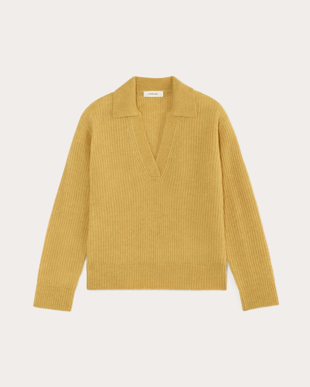 The Oversized Polo in Alpaca | Golden Yellow - Image 2