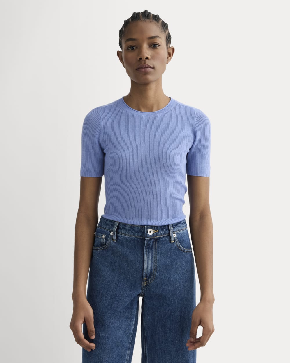The Sweater Tee in Ultrasoft Merino | Bluebell