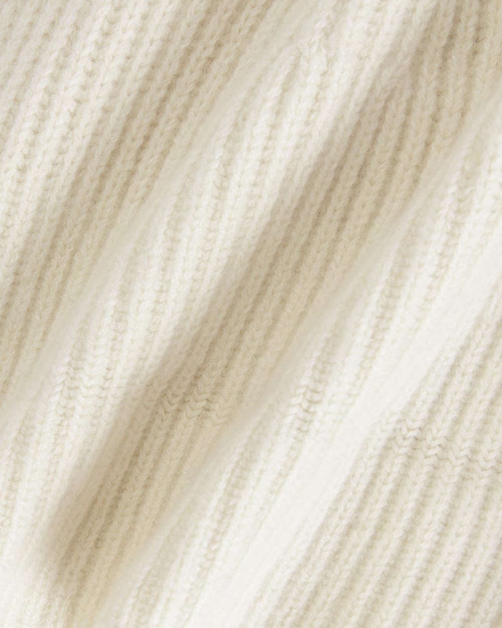 The Cashmere Fine Rib Beanie | Bone - Image 6