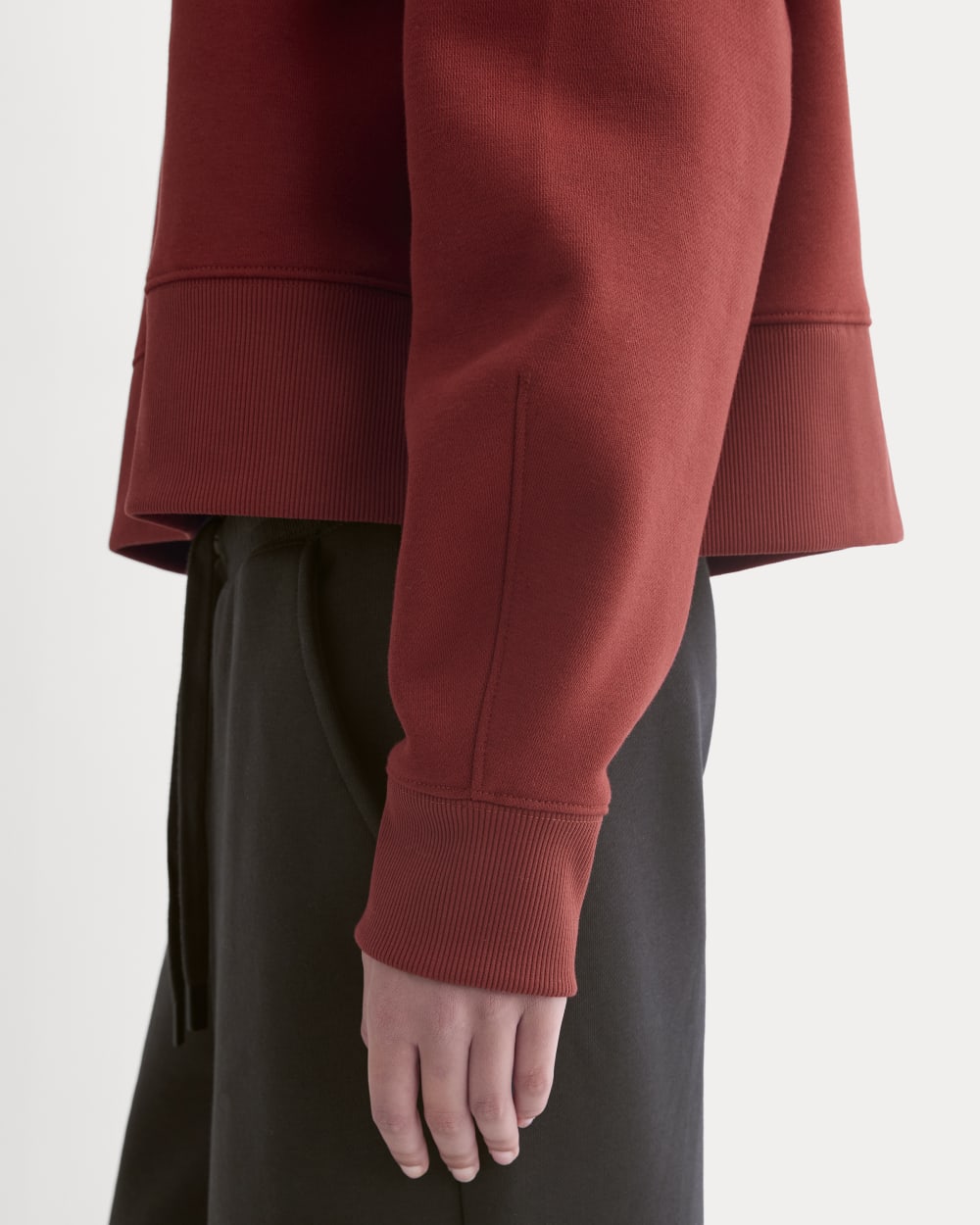 Luxe Fleece Sweatshirt | Merlot - Image 4