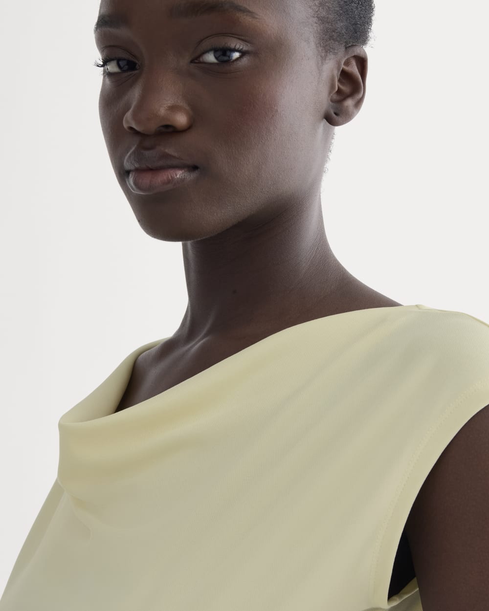 The Draped Top in Butterknit | Light Yellow - Image 4