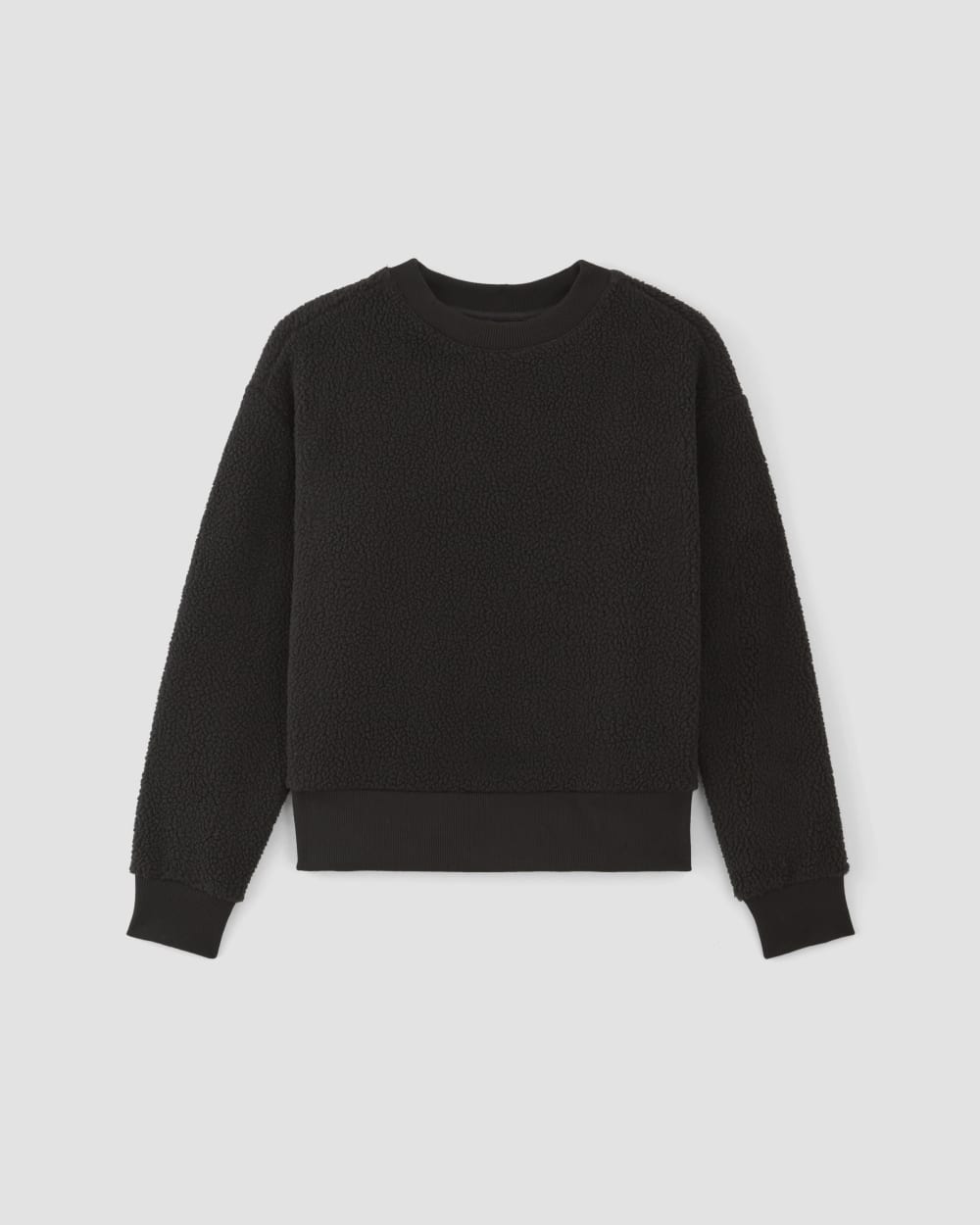 The ReNew Fleece Oversized Crew | Black - Image 2