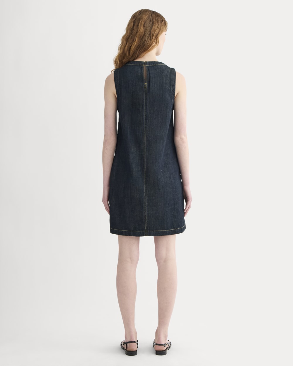 The Denim Shift Dress | Dark Indigo - Image 4