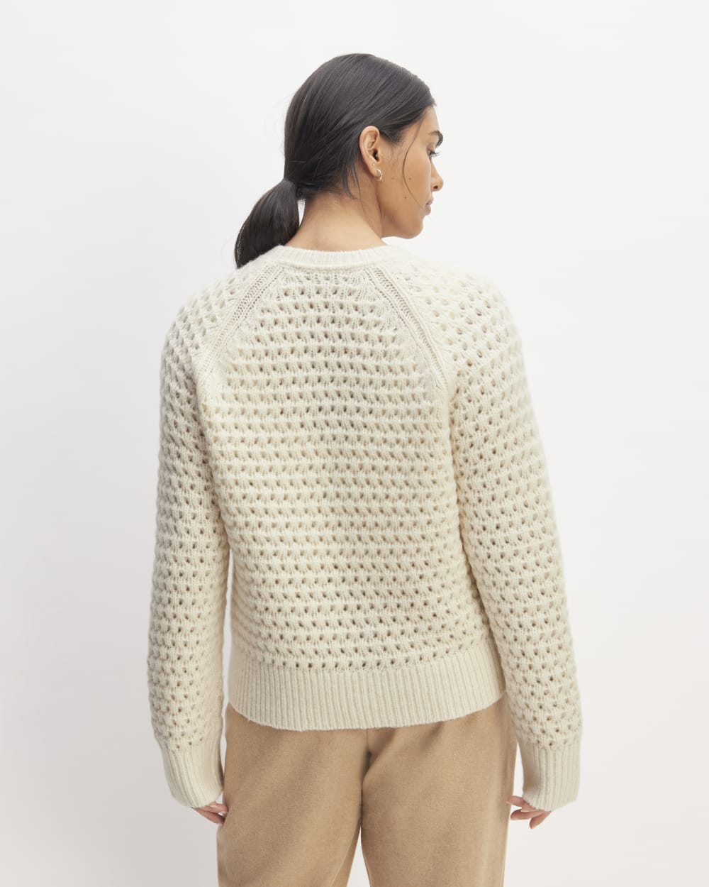 The Cloud Oversized Textured Crew | Bone - Image 6