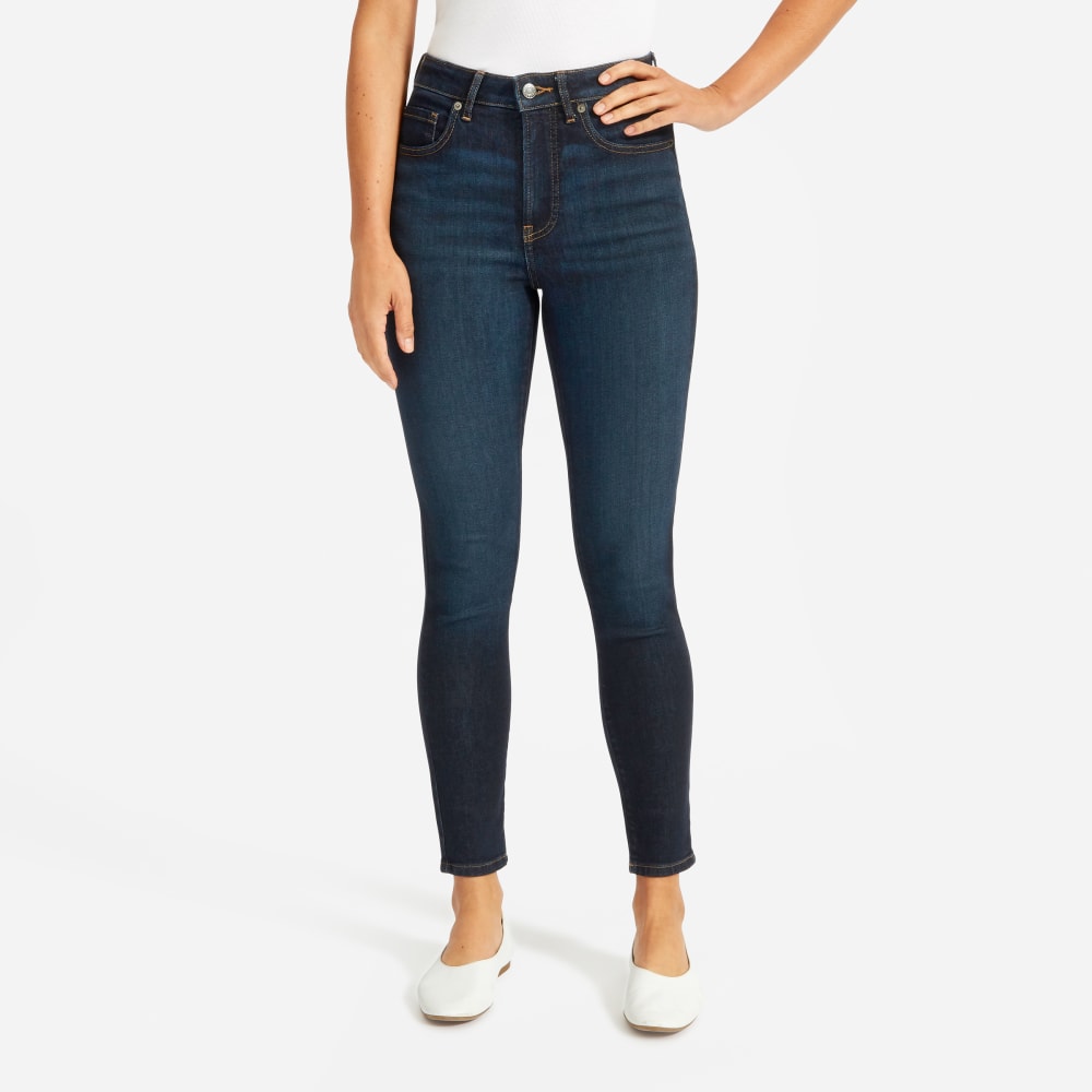 The Curvy Authentic Stretch High-Rise Skinny Jean | Dark Blue Wash | 28.5 Inseam - Image 9