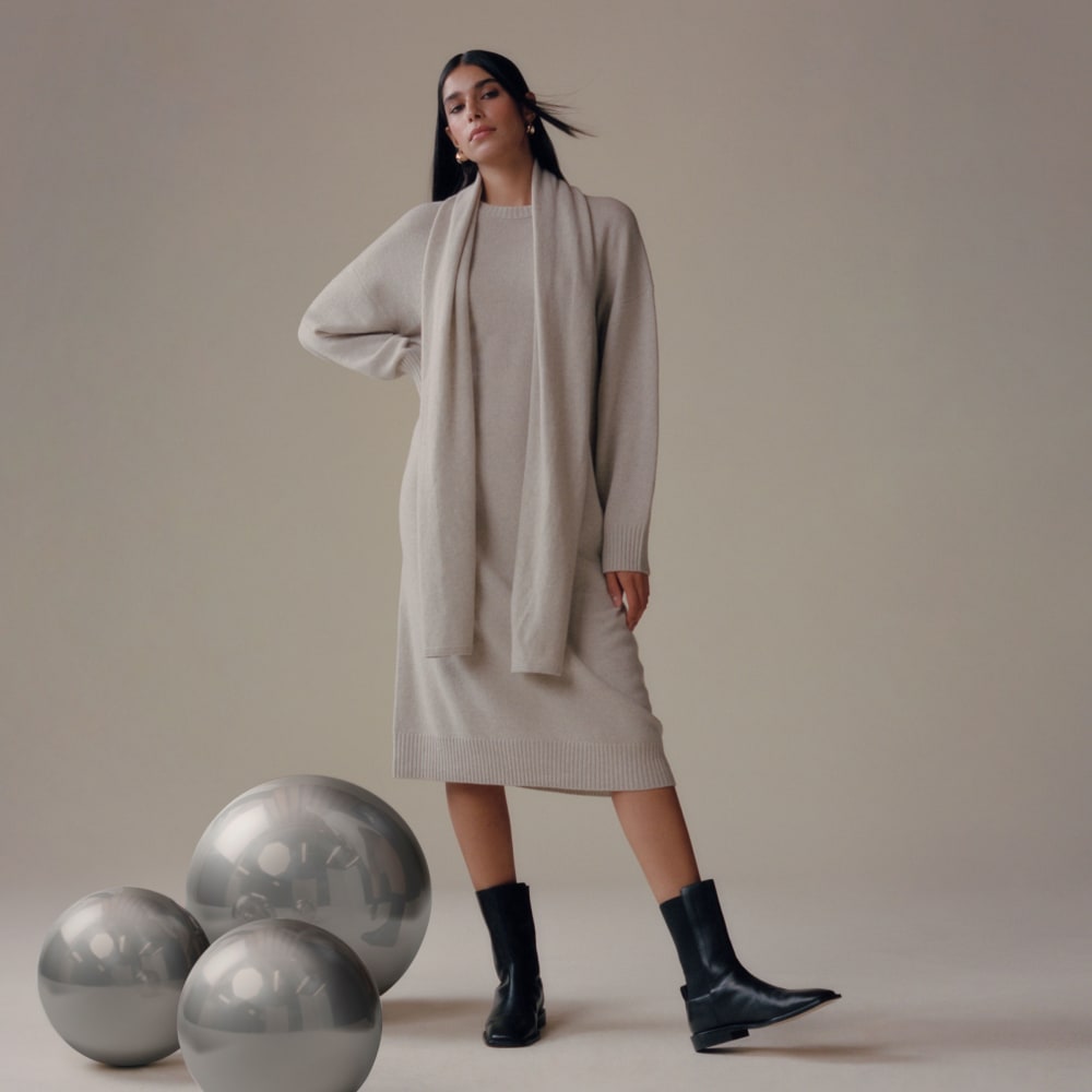The Cashmere Scarf | Light Heather Grey - Image 6