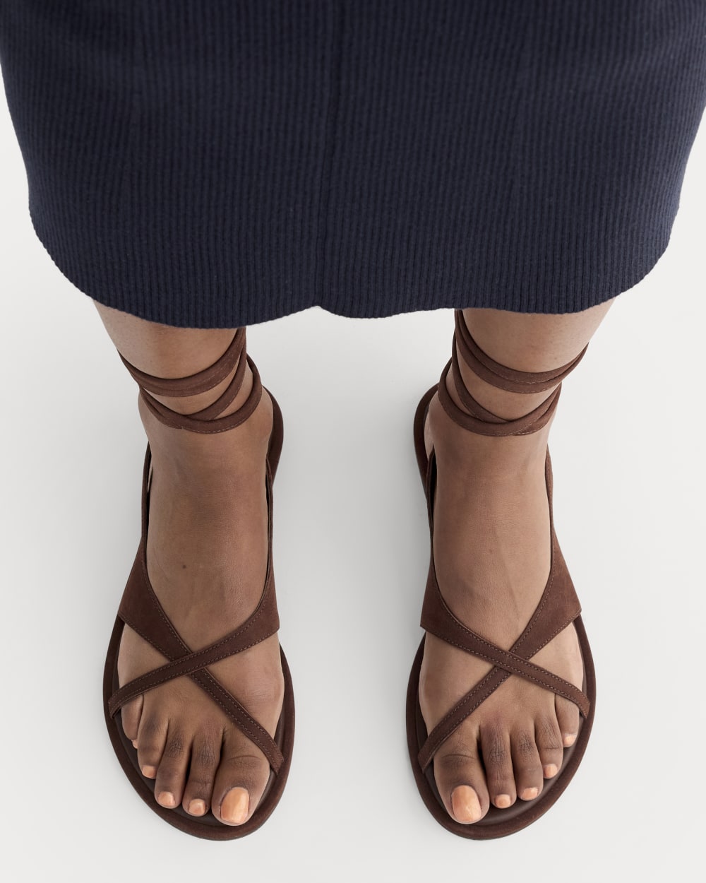 The Leather Crisscross Sandal | Burnt Umber - Image 2