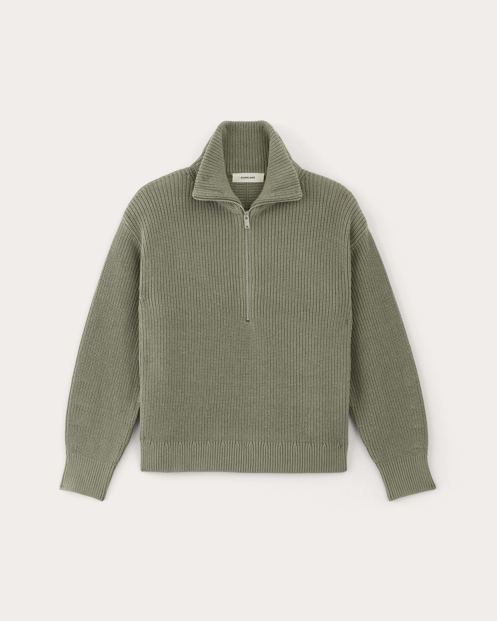 The Half-Zip in Everyday Cotton | Sage Green - Image 2