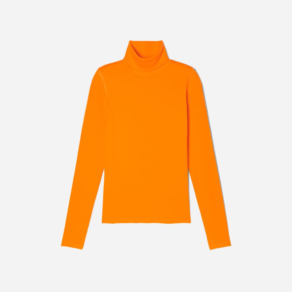 The Luxe Micro-Rib Turtleneck | Turmeric - Image 2