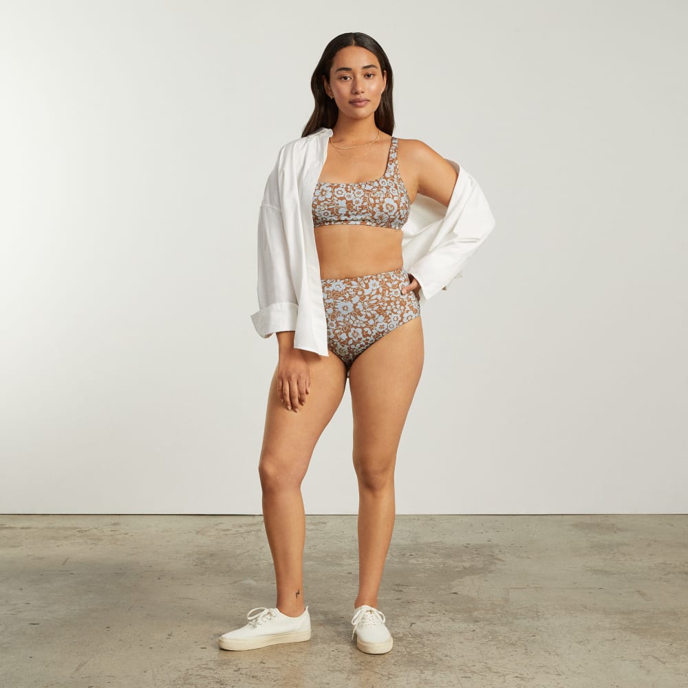 The Square-Neck Bikini Top | Honey Floral - Image 6