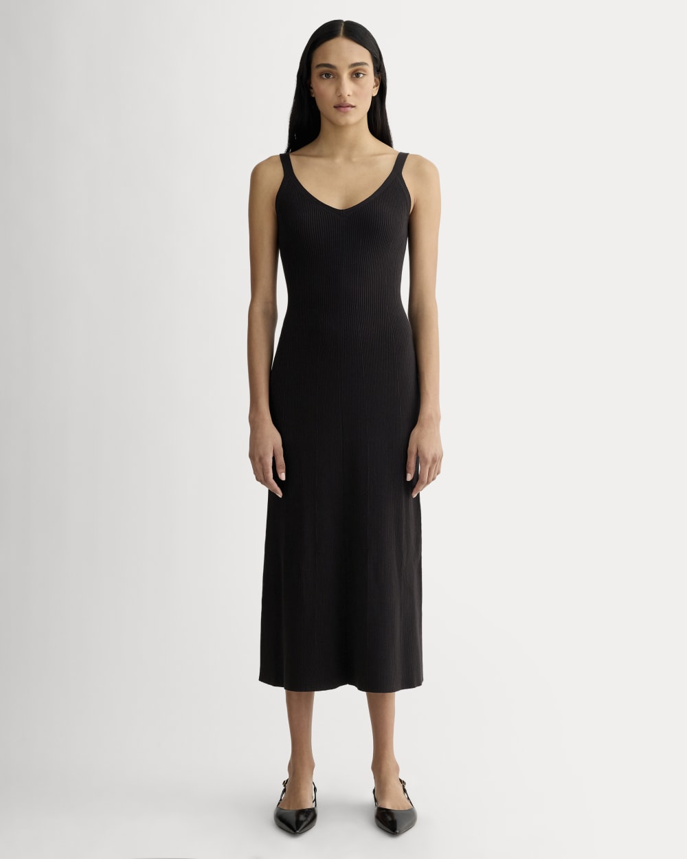 The Fine Knit Cami Dress | Black