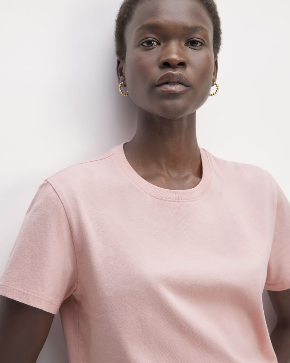 The Box-Cut Tee in Essential Cotton | Rose Pink | No Pocket - Image 3