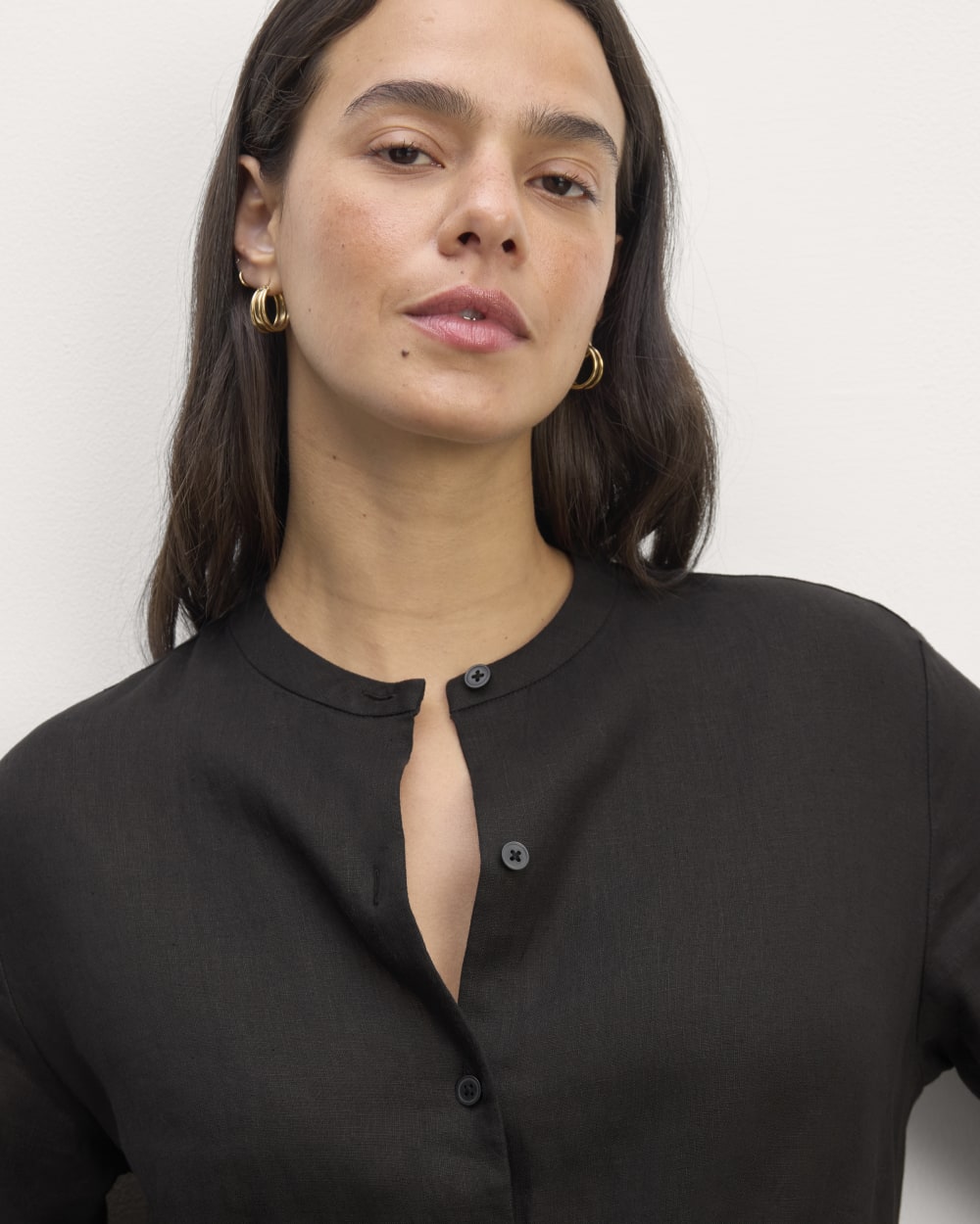 The Frolic Dress in Linen | Black - Image 4