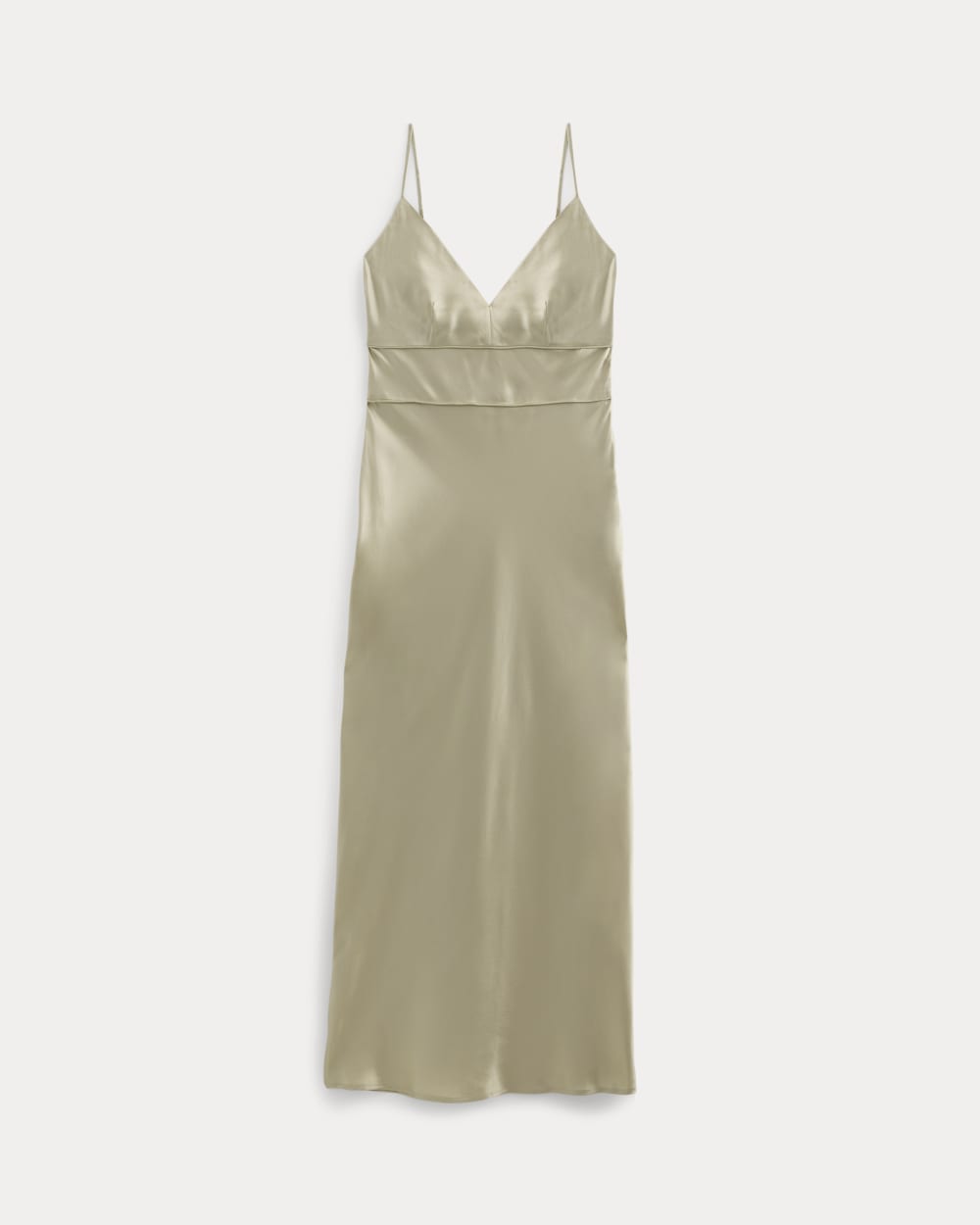 Bias Cut Slip Dress in Silk Charmeuse | Peyote - Image 2