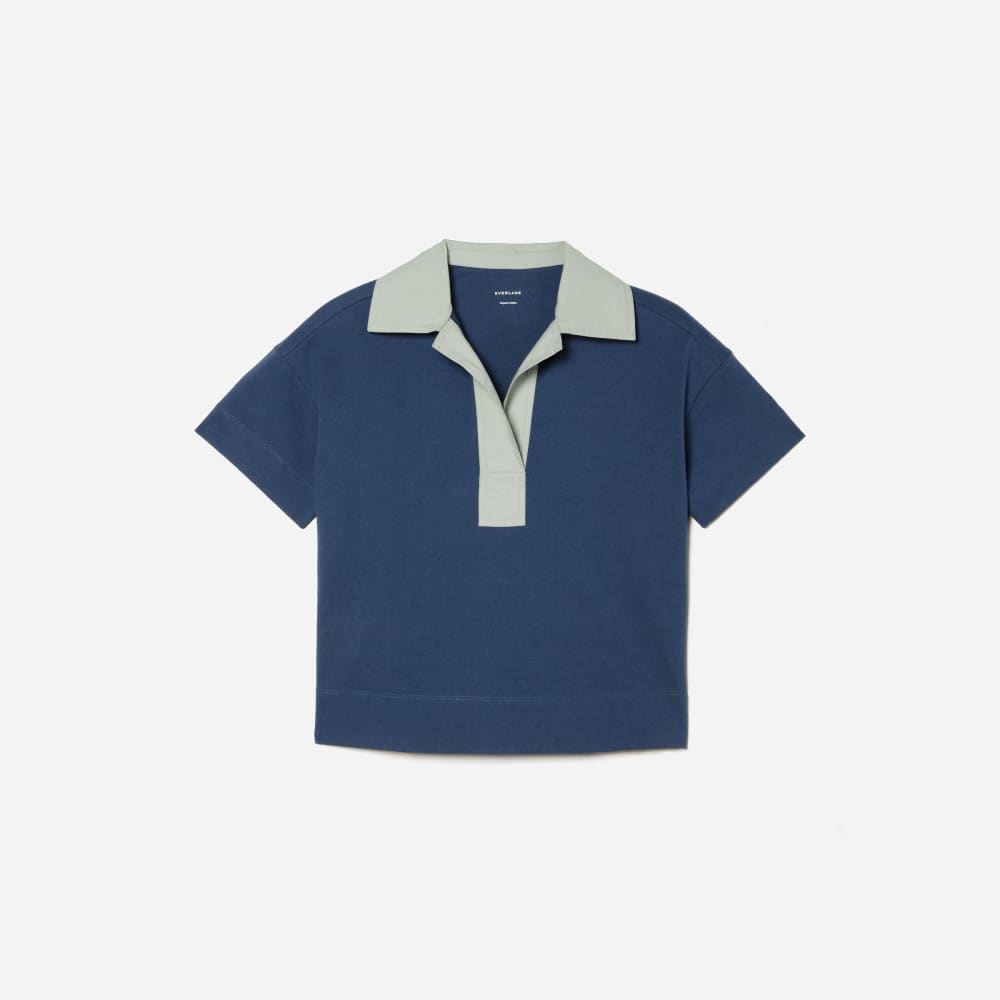 The Retro Jersey Polo | Atlantic / Smoke