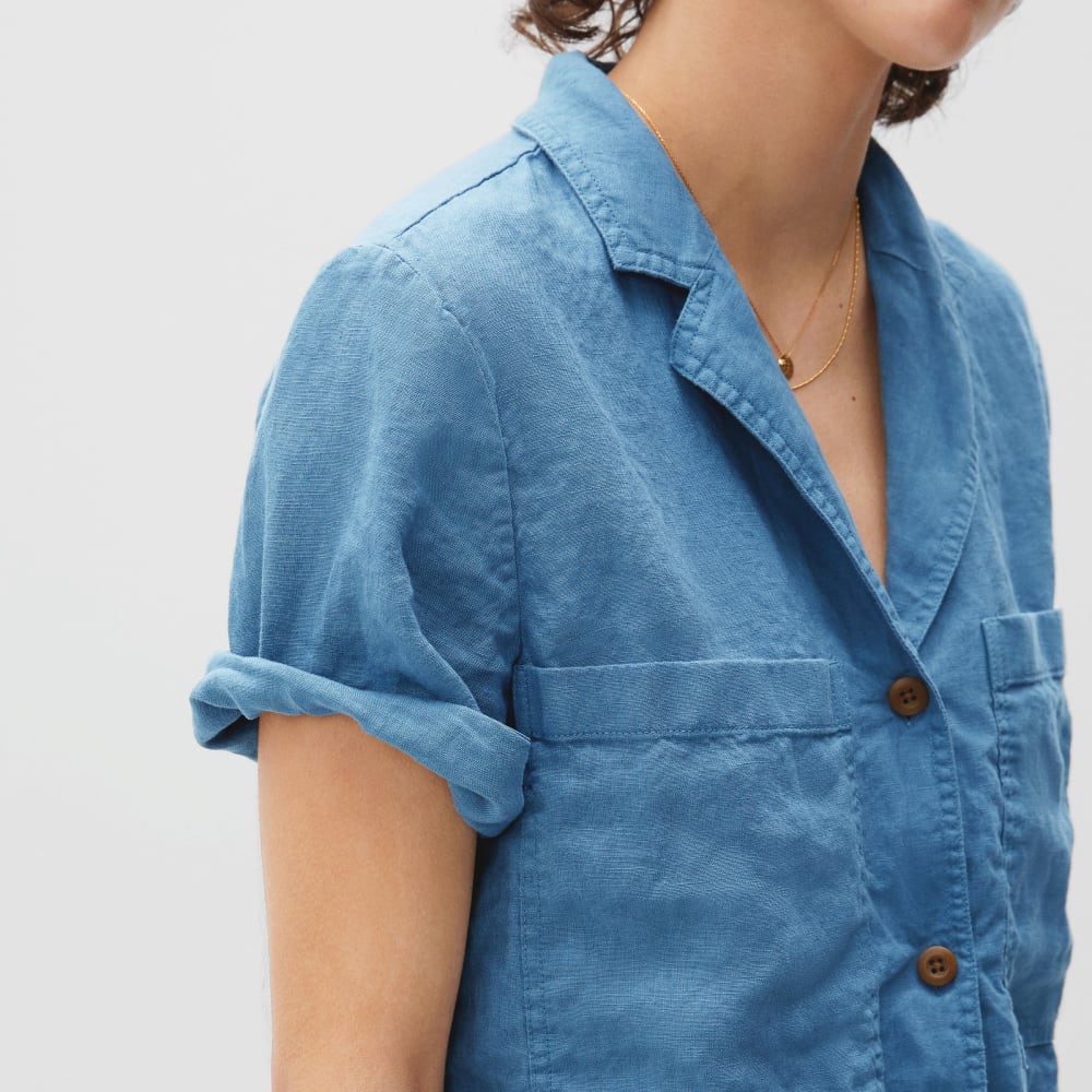 The Linen Workwear Shirt | Aegean - Image 3