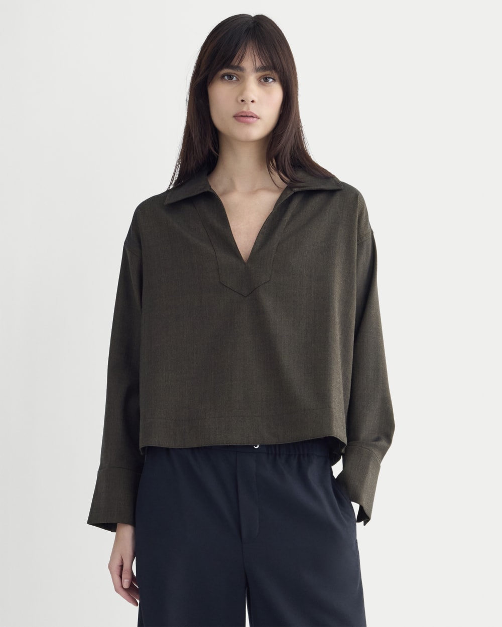 Overshirt in Tailor Twill | Heathered Fudge