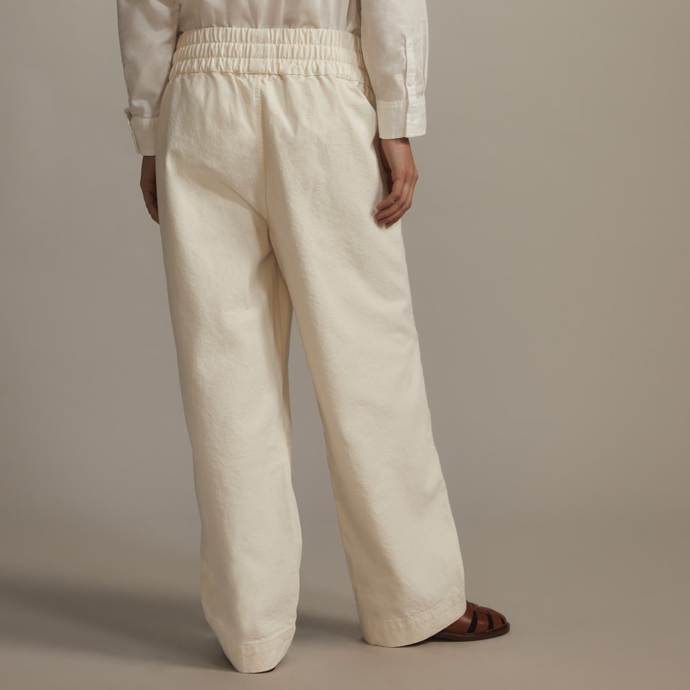 The Canvas Organic Cotton Pull-On Pant | Bone - Image 3