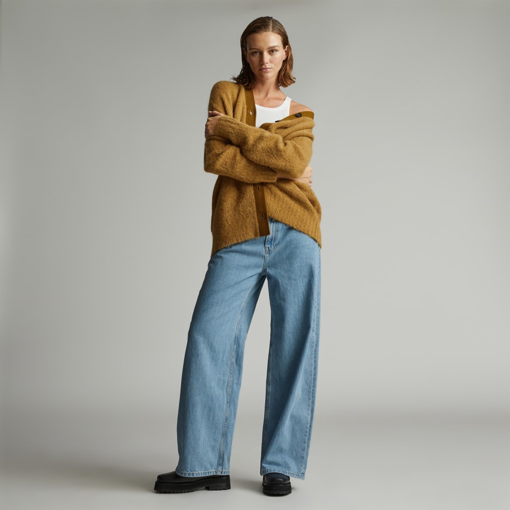 The SuperFuzz Alpaca Oversized Cardigan | Dijon - Image 6