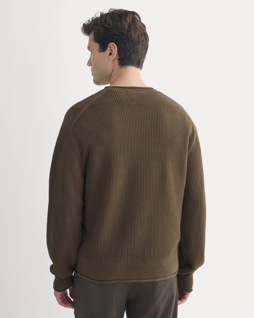 Waffle Rollneck Crew in Everyday Cotton | Cocoa - Image 5