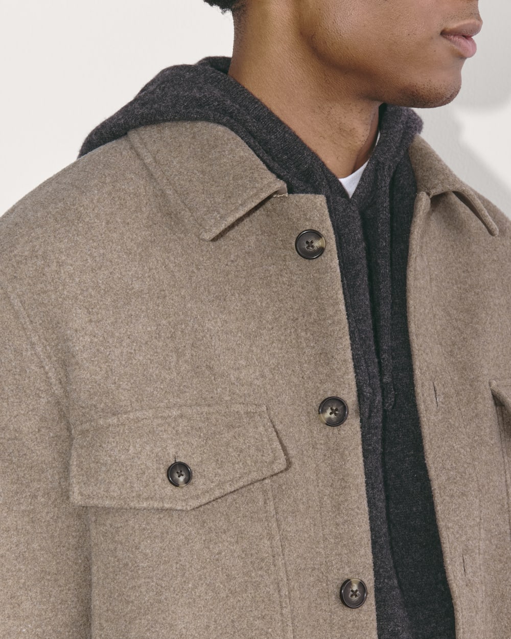 The Wool Overshirt | Heather Taupe - Image 4