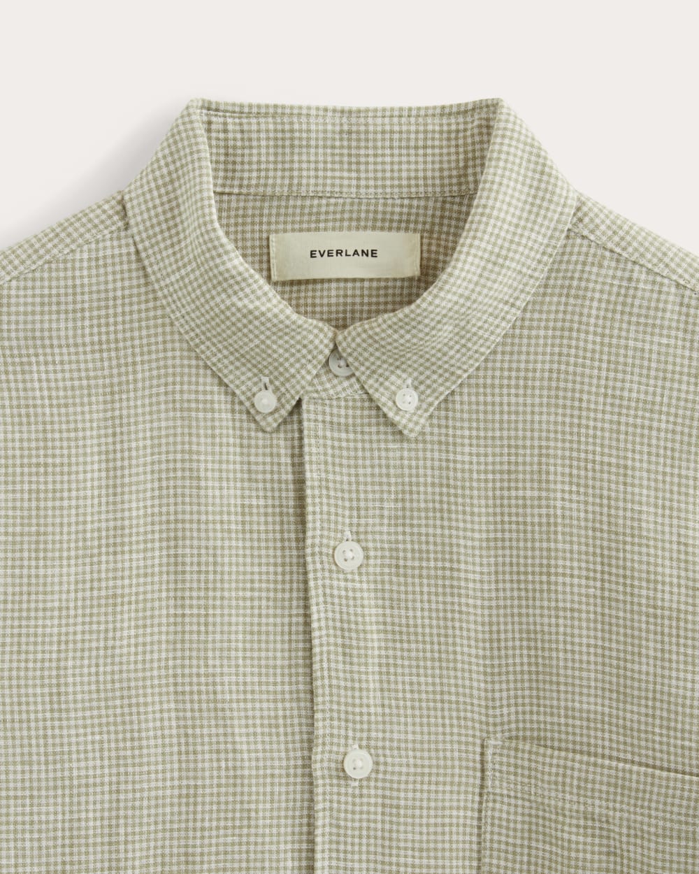 The Classic Short-Sleeve Shirt in Linen | Elm Gingham - Image 6
