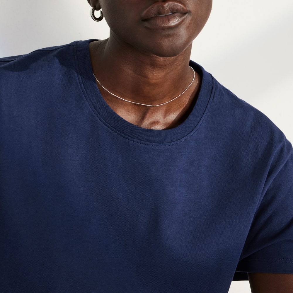 The Box-Cut Tee in Essential Cotton | Ocean Cavern | No Pocket - Image 6