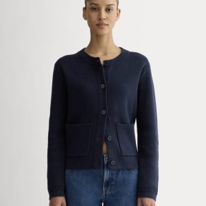 The Crew Cardigan in Everyday Cotton | Navy