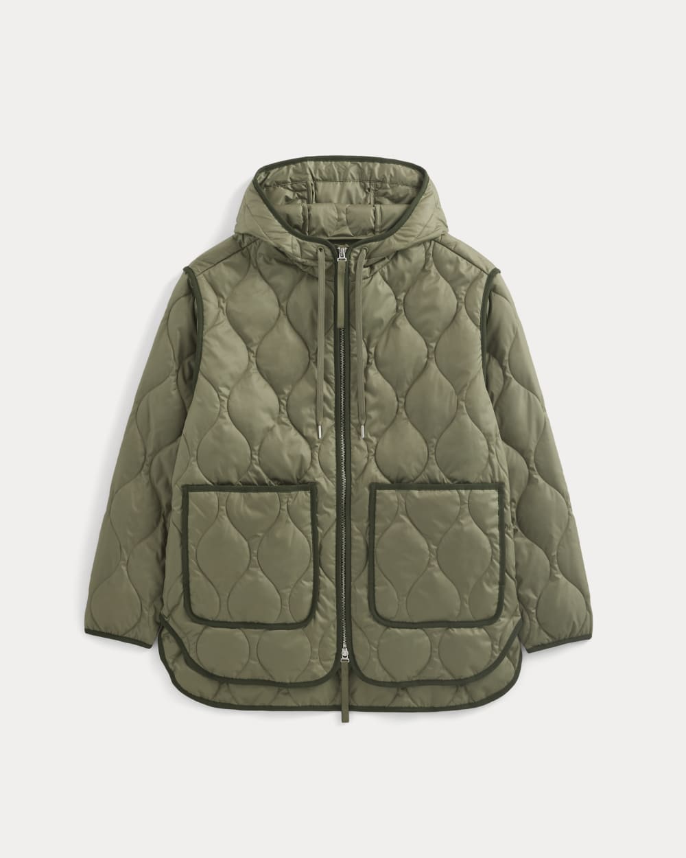 ReNew Quilted Hooded Liner | Lichen Green - Image 2
