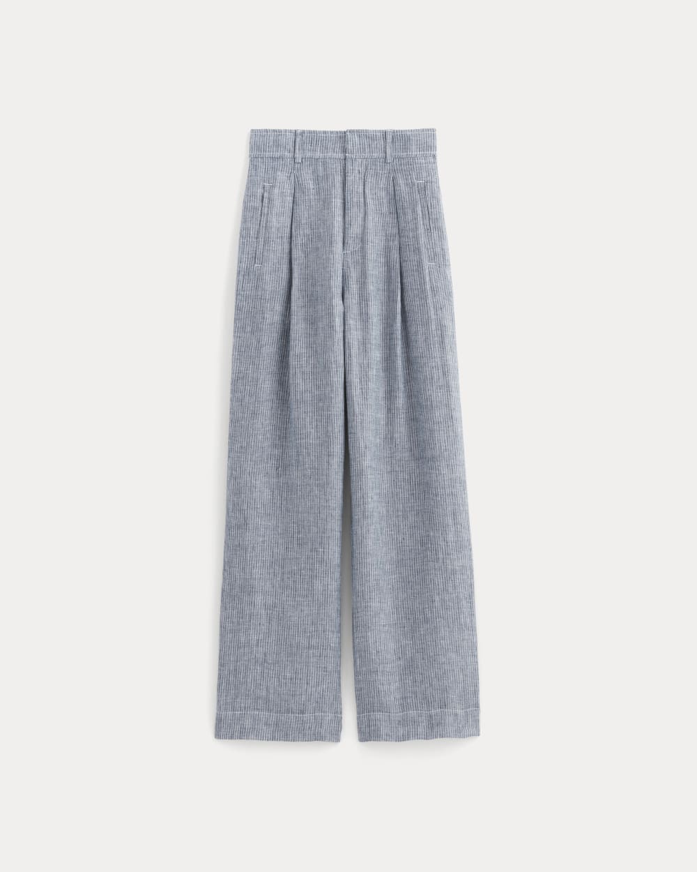 The Linen Way-High® Drape Pant | White / Blue - Image 2