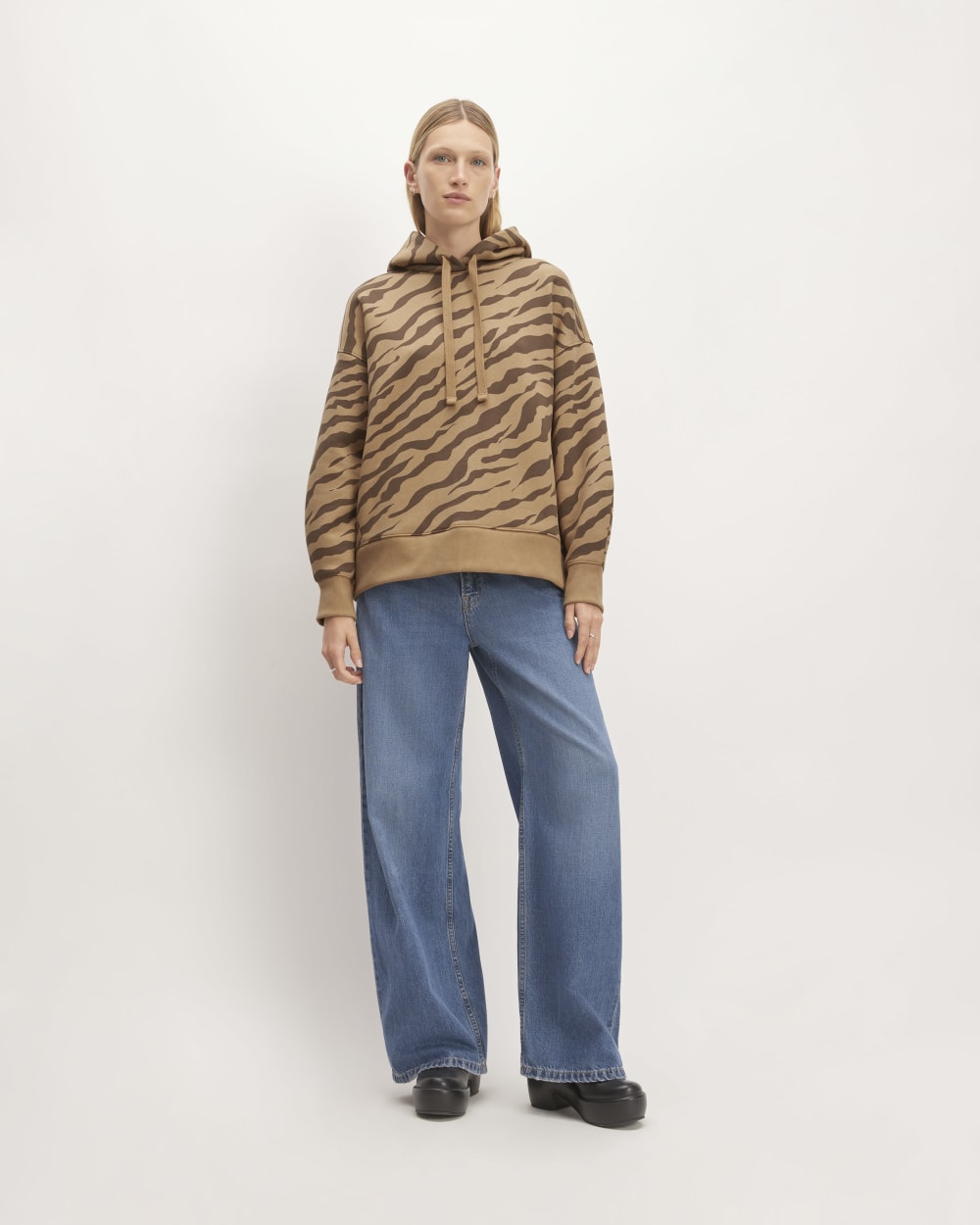 The ReTrack Hoodie | Cocoa Tiger Stripe - Image 3