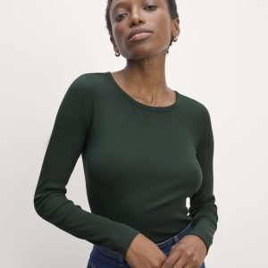 The Luxe Rib Long-Sleeve Crew | Scarab