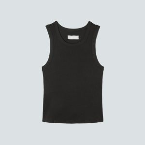 The Ribbed Cutout Tank | Black