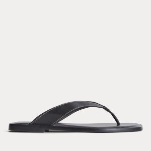 The Leather Flip Flop | Black