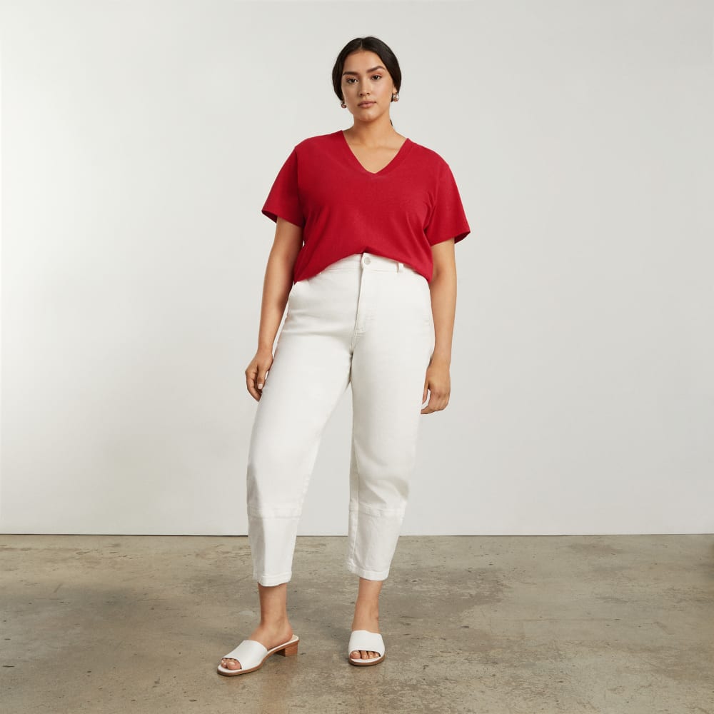 The Vintage V-Neck Hemp Tee | Goji Berry - Image 3