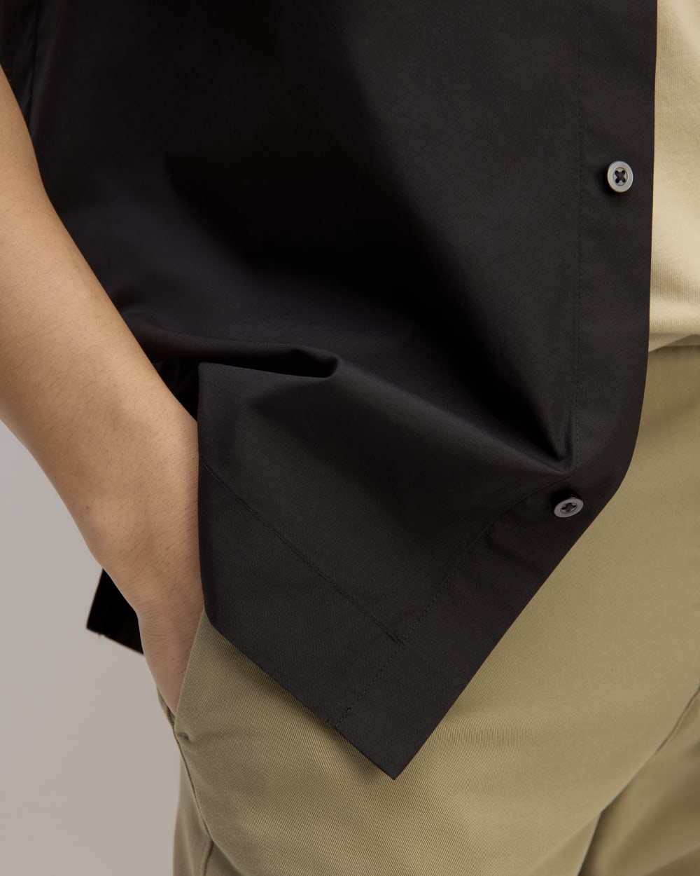 The Supima? Short-Sleeve Poplin Shirt | Black - Image 5